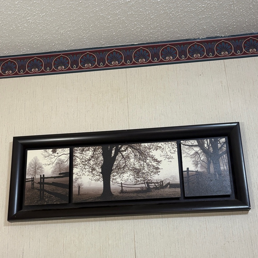Black Framed Tree Landscape Wall Art